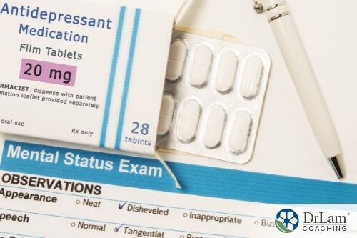 An image of a box of medicine labeled as antidepressant medication
