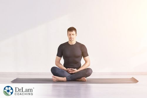 An image of a man meditating